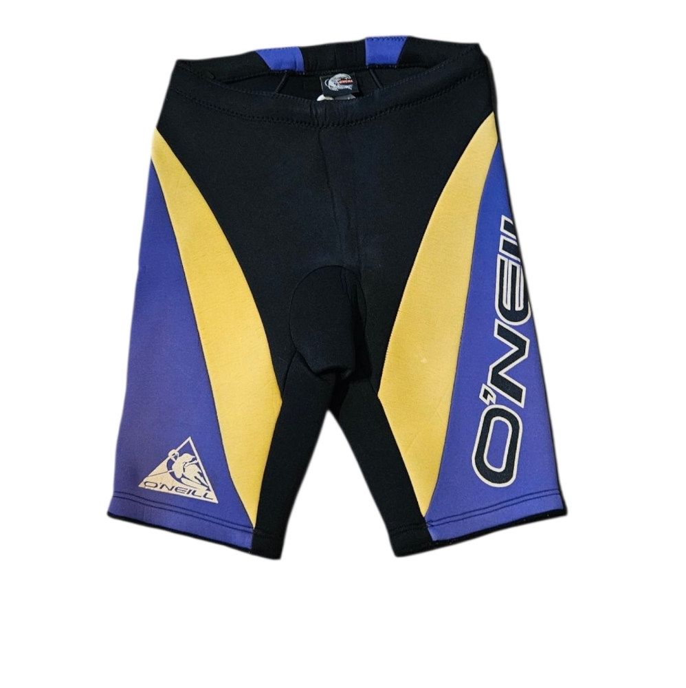 O'Neill Men's Black and Yellow Swim Shorts Drawstring Size L